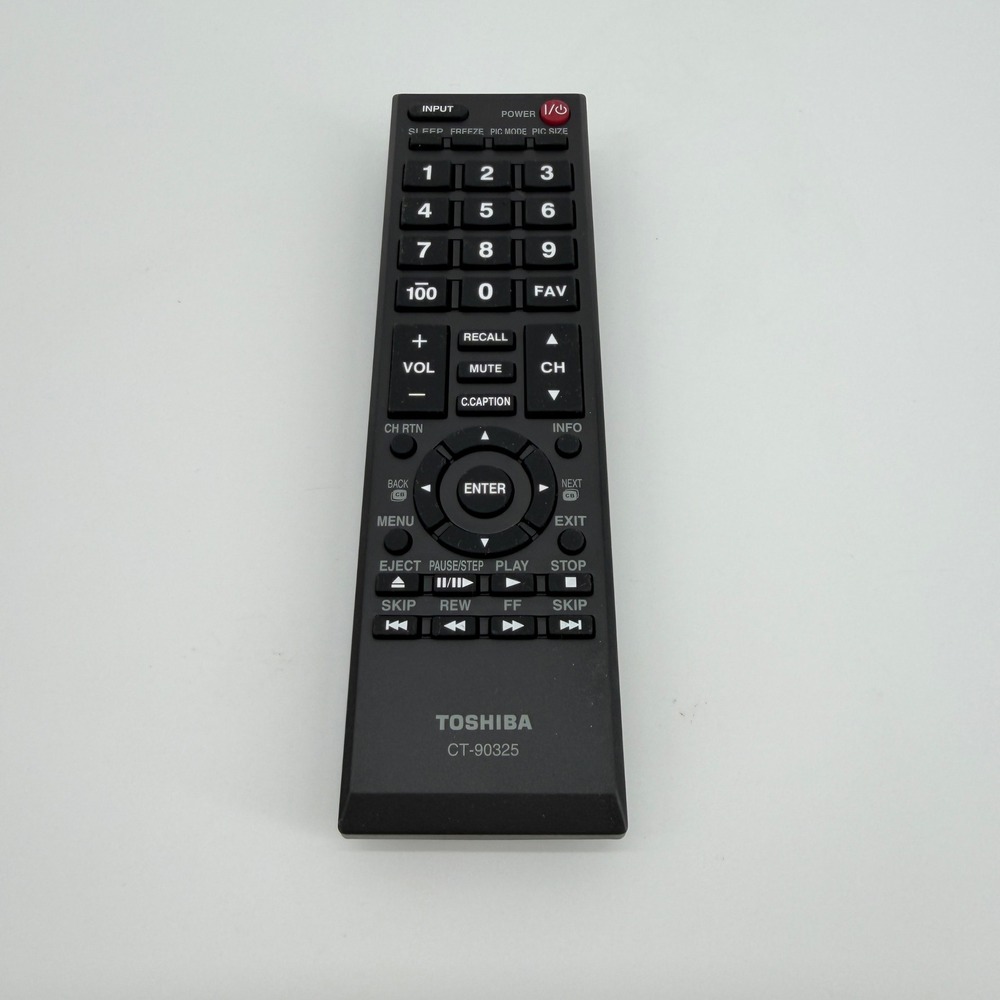 Toshiba CT-90325 Replacement TV Remote Control Black - New!